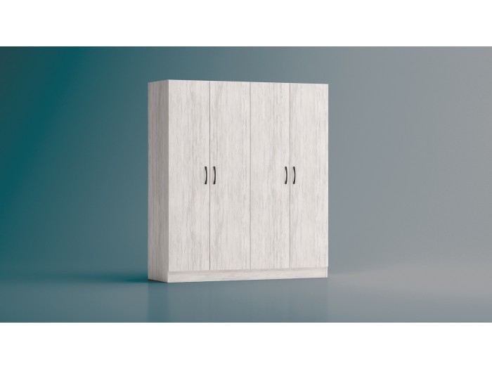 Четирикрилен гардероб Аполо 6 (дъб бланко)